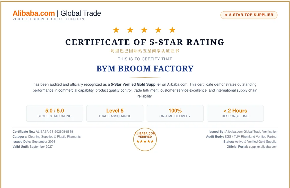 Certificado de Proveedor Oro verificado de 5 estrellas de Alibaba.com — calificación de tienda 5.0, entrega puntual del 100%, tiempo de respuesta inferior a 2 horas
